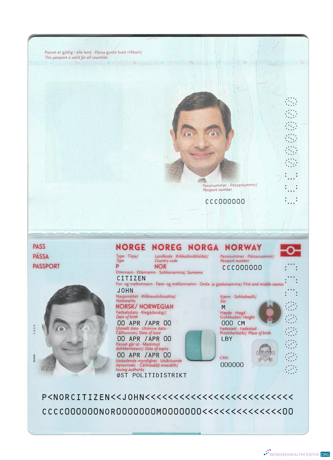 Download Norway passport new 2021 present Photoshop template